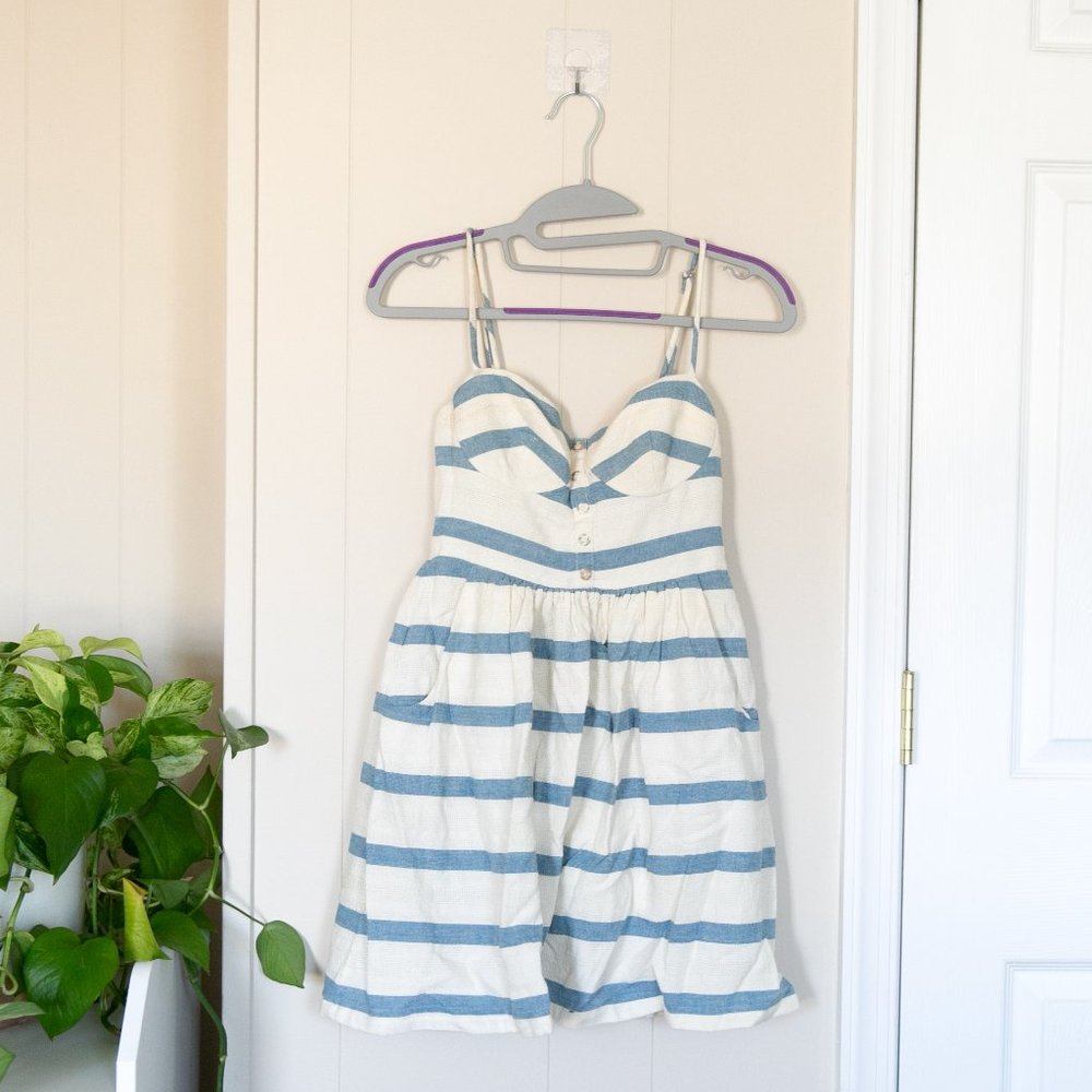 Mara Hoffman Blue Striped Dress (size 0)